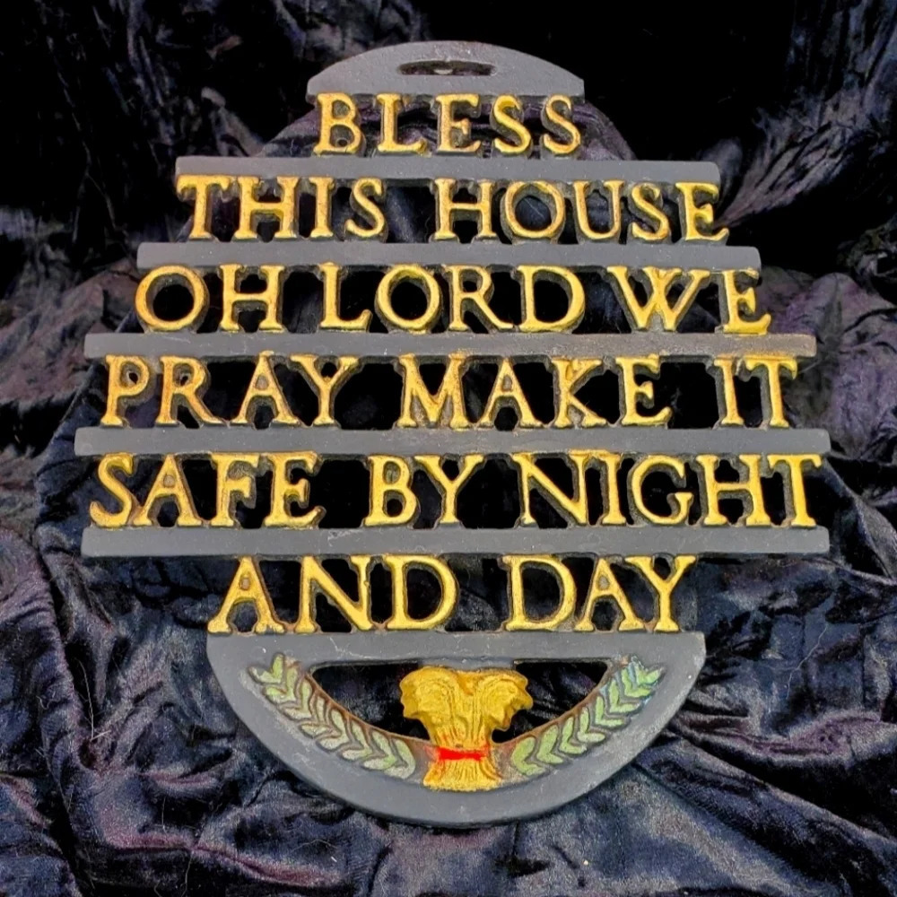0831. Vintage BLESSING ~ Trivet/Wall Art ~ on My Wall My Whole Life! 💝💖💞